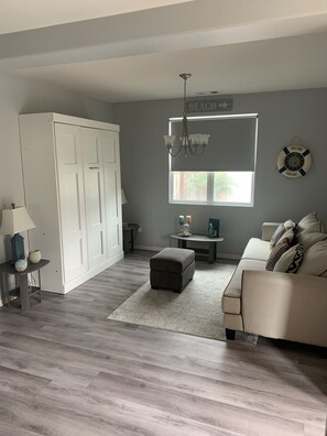 Living room with Murphy bed