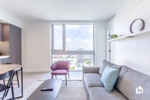 This sofa becomes a queen bed