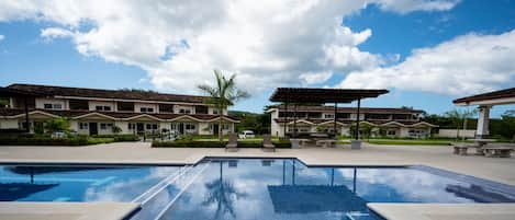 Sparkling swimming pool in the Club House of the complex, perfect for a relaxing dip or fun-in-the-sun.