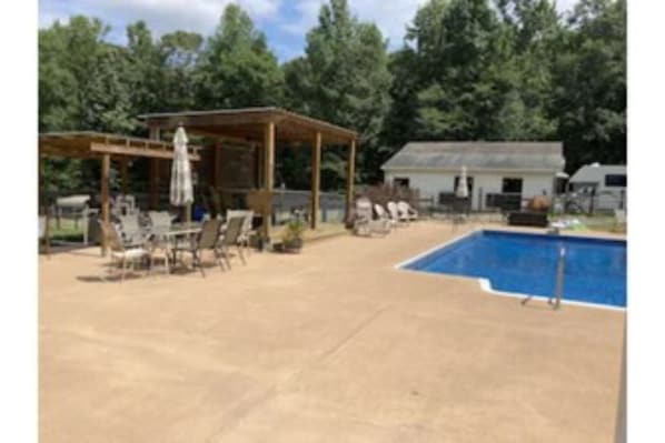 patio and pool area
