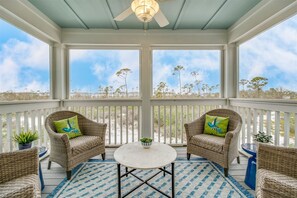 Lost Key Beach Walk Retreat Patio and Chairs