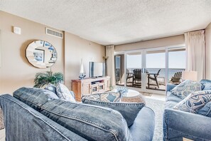 Sandy Key 217 Living Room and Beach View Balcony