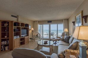 Sandy Key 235 Living Room and Beach View Balcony