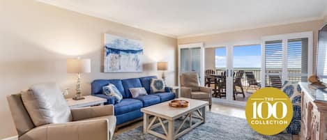 Sandy Key 238 Living Room and Beach View Balcony