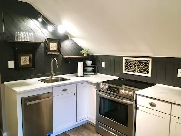 Fully stocked kitchen