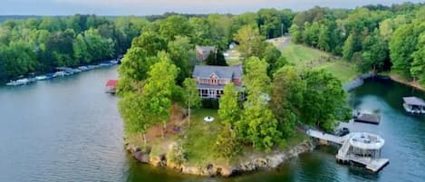 Lake Norman Waterfront-breathtaking views, double decker dock. 
6 beds/4 baths.