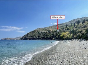 Location of home from Kissakas Beach