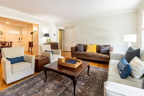The thoughtfully-decorated home has many nods to the Naval Academy throughout.