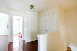 The hallway connecting different rooms on 2nd floor