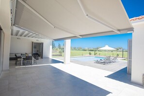 Outside verandah with shaded dining area