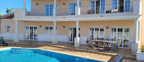 Pool and back of villa