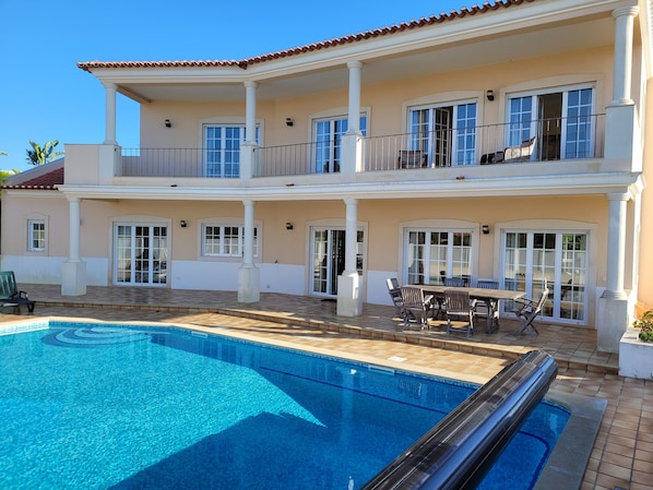 Pool and back of villa