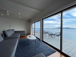 Living room beach view