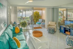 Maalaea Kai 104 Living Room with ocean views