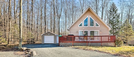 Pocono Lake Vacation Rental | 4BR | 3BA | Stairs Required | 1,872 Sq Ft