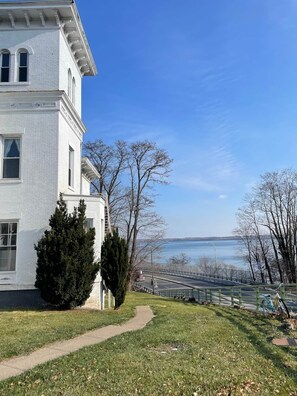 Walk way to lake access