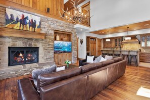 Indoors, Fireplace, Hardwood, Living Room, Furniture