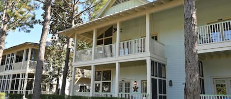 All the privacy and views of a second floor unit. 