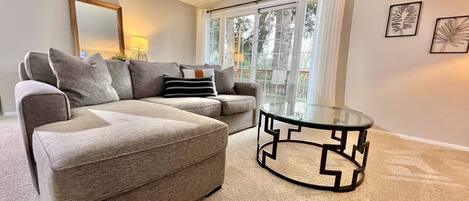 Living Room with sliding door balcony access