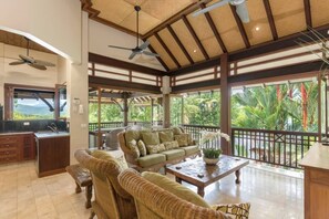 Enjoy the fresh air and stunning vistas from the open plan living and kitchen area
