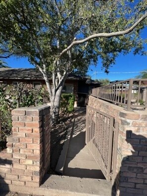 Side gate entrance to guest house