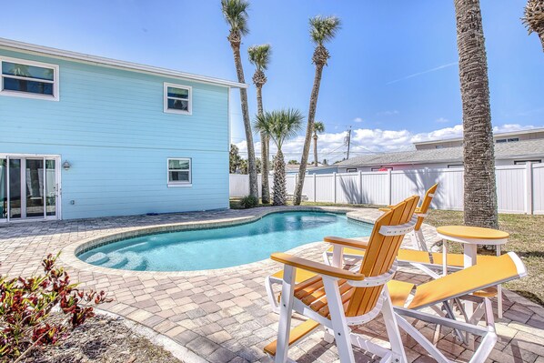 The beautiful pool area.