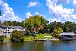 Water view of property. Boat is for homeowners use only. Please contact host for watercraft rental options.