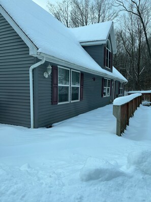 Front of house with snow!