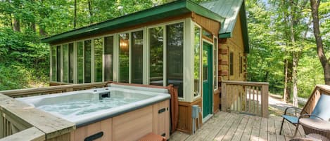 Private Hot Tub On Back Deck