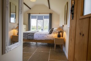 Lalo, near Thirsk: Master bedroom with countryside views