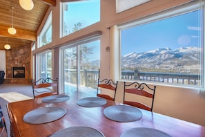 Massive wall of windows with a million-dollar view of Breckenridge Ski Resort