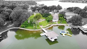 Comanche Cove Aerial - Shaded - *swim platform added post-pic*