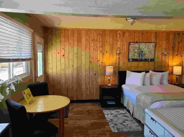 Bedroom with one king bed