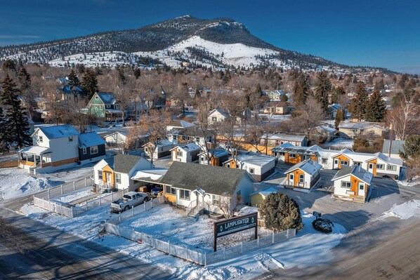 Overhead view of the property