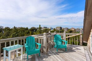 Top deck with water views