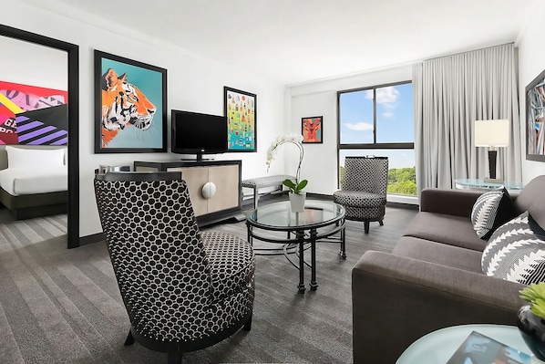 Spacious living room area