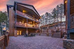 Your home has the lower patio area to hang out in.