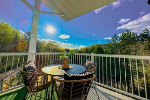View from intimate corner balcony
