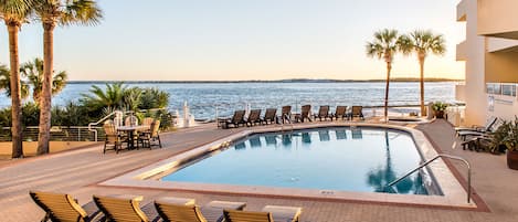 East Pass Pool   overlooking the Destin Pass  