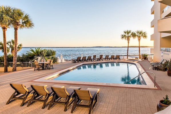 East Pass Pool   overlooking the Destin Pass  