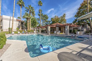 Heated community pool.