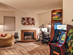 Many games and puzzles available plus a video console game.