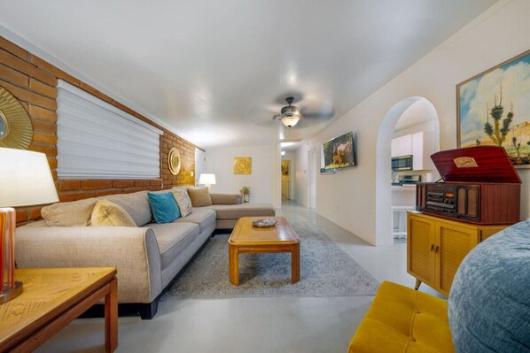 Living room with smart TV