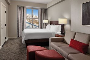 Guest bedroom features a king bed and sleeper sofa