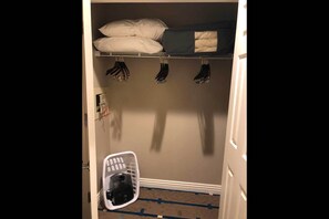 Spacious closet with safe available