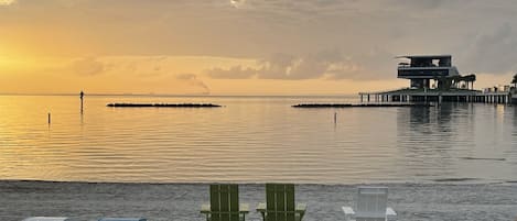 Downton beach by pier