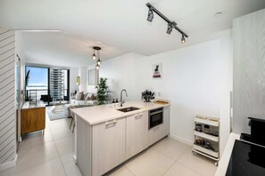 Kitchen with fully stocked essentials