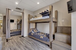 Two twin XL Bunks with memory foam mattresses