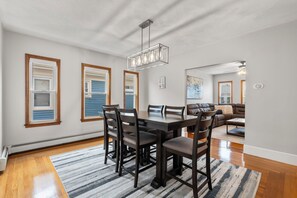 Counter height dining table with 6 chairs