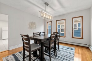 Counter height dining table with 6 chairs